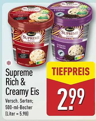 Supreme Rich & Creamy Eis - Verschiedene Sorten