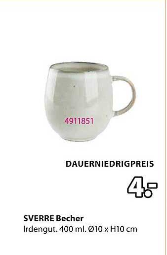 SVERRE Becher - Irden gut, 400 ml, Ø10 x H10 cm
