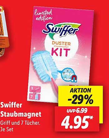 Swiffer Staubmagnet KIT – Griff und 7 Tücher. Je Set.
