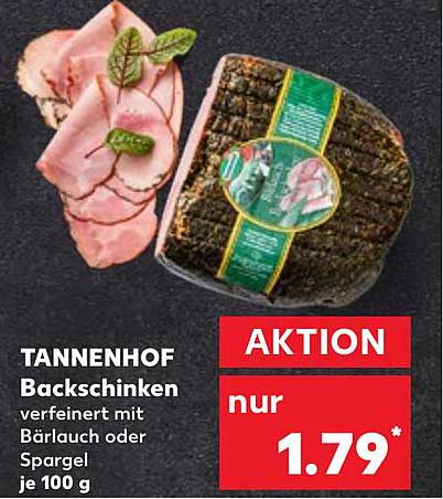 TANNENHOF Backschinken verfeinert mit Bärlauch oder Spargel je 100 g