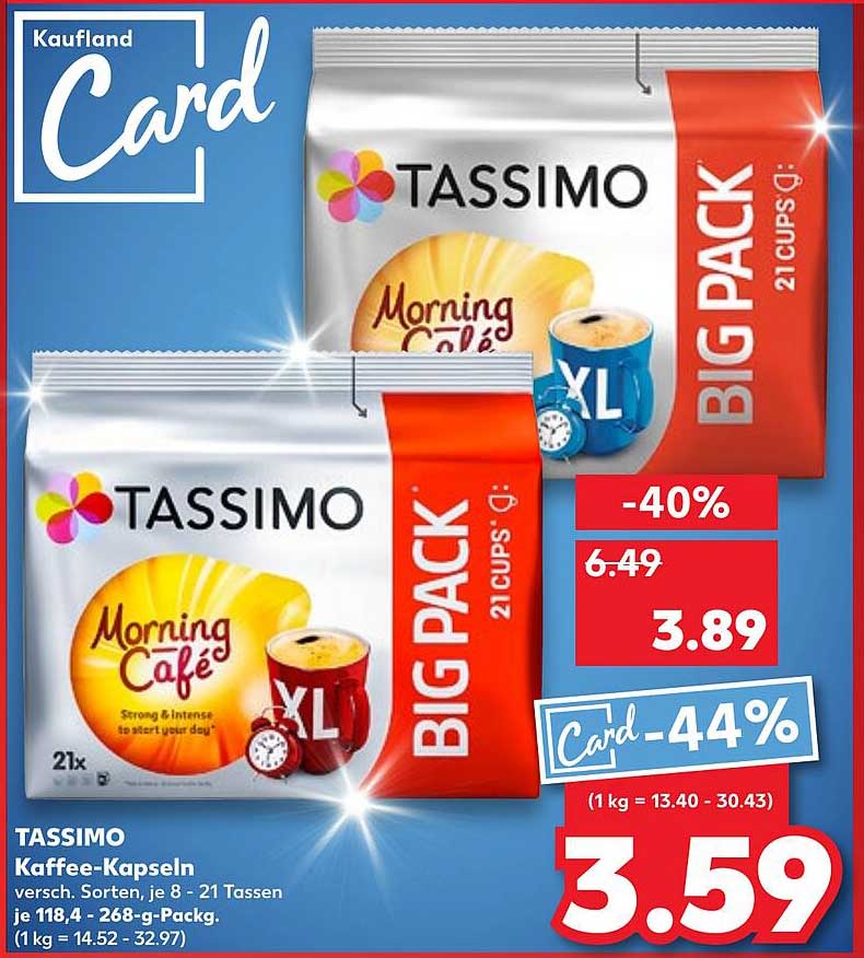 TASSIMO Kaffee-Kapseln – Morning Café XL (21 Tassen)