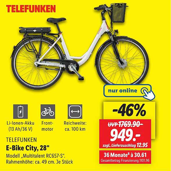TELEFUNKEN E-Bike City, 28"