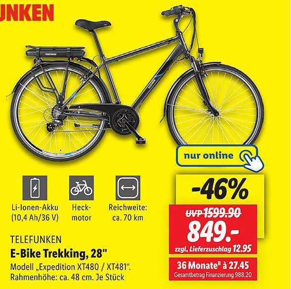 TELEFUNKEN E-Bike Trekking, 28"