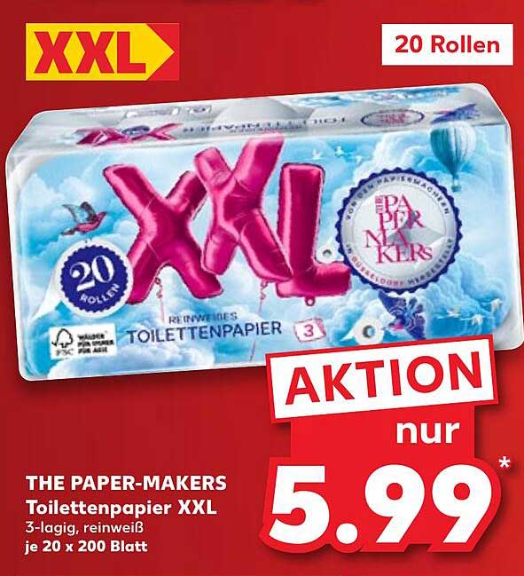 THE PAPER-MAKERS Toilettenpapier XXL - 20 Rollen