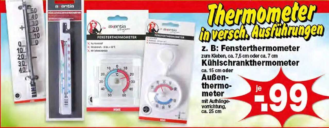 Thermometer in verschiedenen Ausführungen