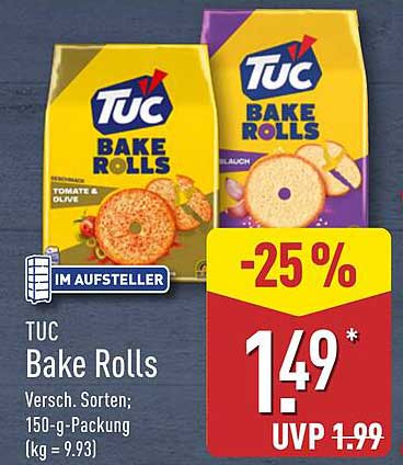 TUC Bake Rolls - Verschiedene Sorten