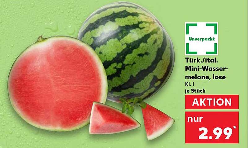 Türk./ital. Mini-Wassermelone, lose, KI. I je Stück