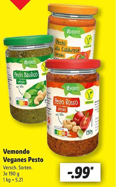 Vemondo Veganes Pesto - Verschiedene Sorten