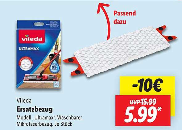 Vileda Ersatzbezug Modell „Ultramax“ für nur 5,99 €