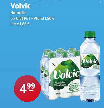 Volvic Naturquelle 6 x 0,5 l PET + Pfand 1,50 €