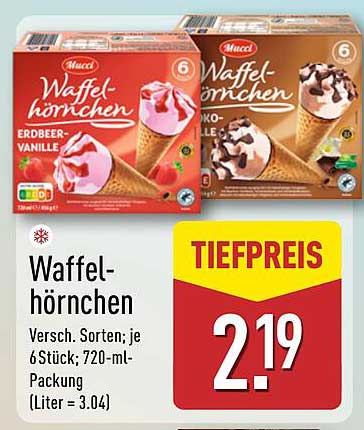 Waffelhörnchen - Verschiedene Sorten, je 6 Stück, 720-ml-Packung