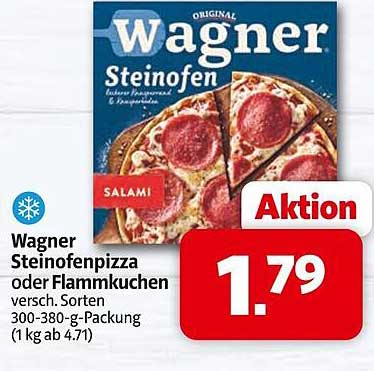 Wagner Steinofenpizza oder Flammkuchen - verschieden Sorten (300-380 g)