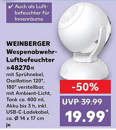 WEINBERGER Wespenabwehr-Luftbefeuchter »48270«