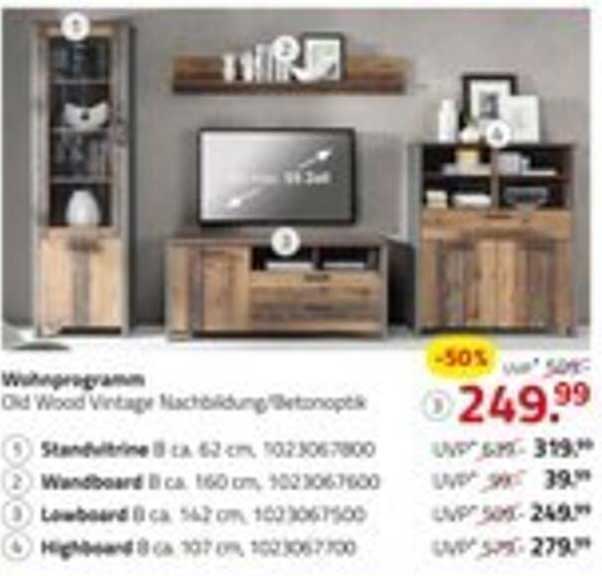 Wohnprogramm Old Wood Vintage Nachbildung/Betonoptik