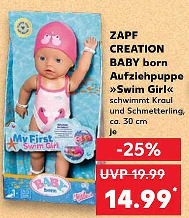 ZAPF CREATION BABY born Aufziehpuppe »Swim Girl«