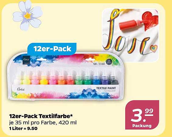 12er-Pack Textilfarbe*