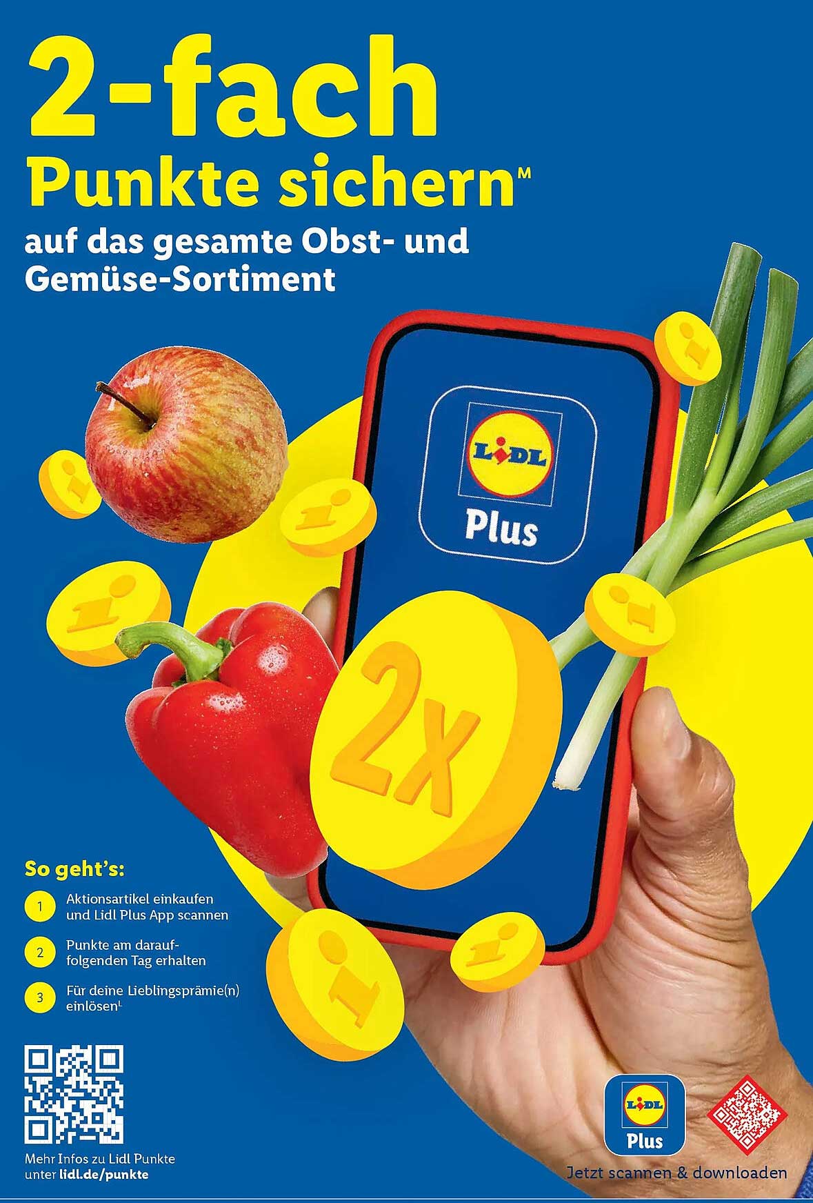 2-fach Punkte sichern auf das gesamte Obst- und Gemüse-Sortiment