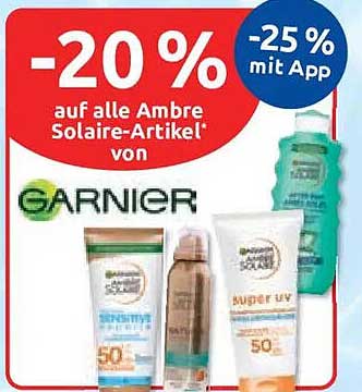 -20 % auf alle Ambre Solaire-Artikel* von GARNIER