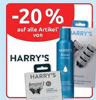 -20 % auf alle Artikel von HARRY’S