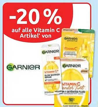 -20 % auf alle Vitamin C Artikel von GARNIER