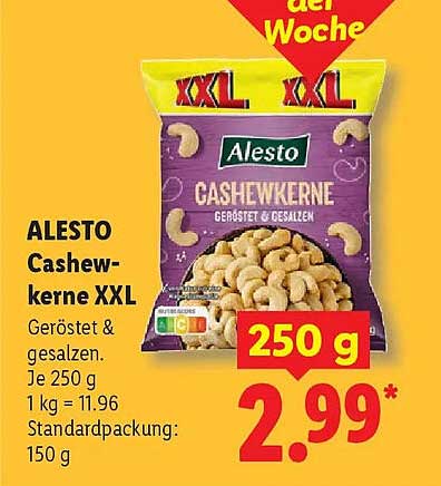 ALESTO Cashewkerne XXL