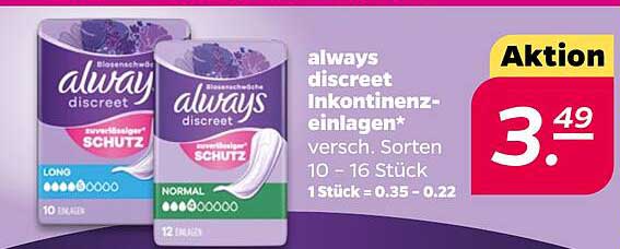 always discreet Inkontinenz-einlagen*