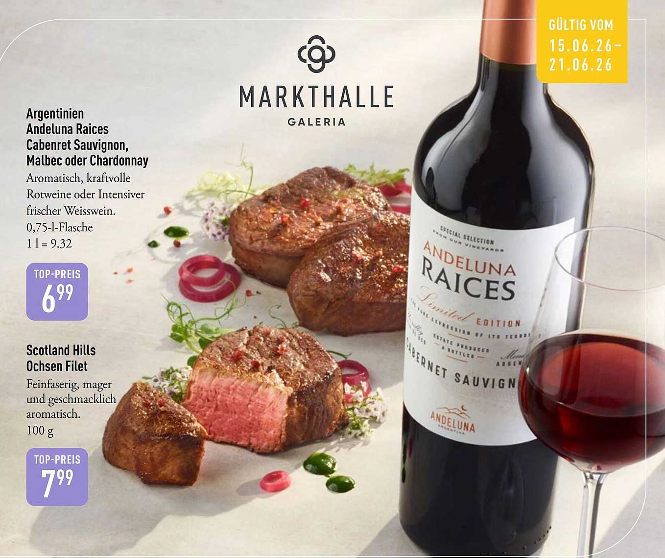 Argentinien Andeluna Raices Cabernet Sauvignon, Malbec oder Chardonnay