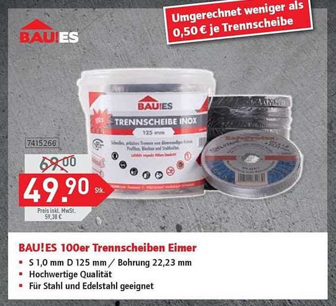 BAU!ES 100er Trennscheiben Eimer