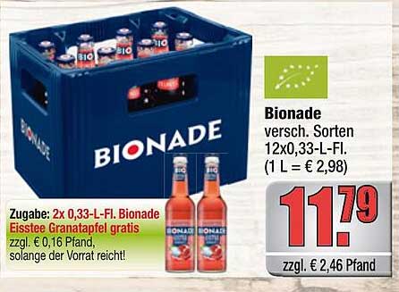 Bionade versch. Sorten 12x0,33-L-Fl. (1 L = € 2,98)