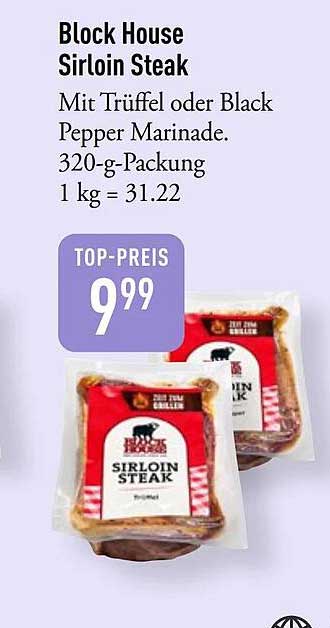 Block House Sirloin Steak