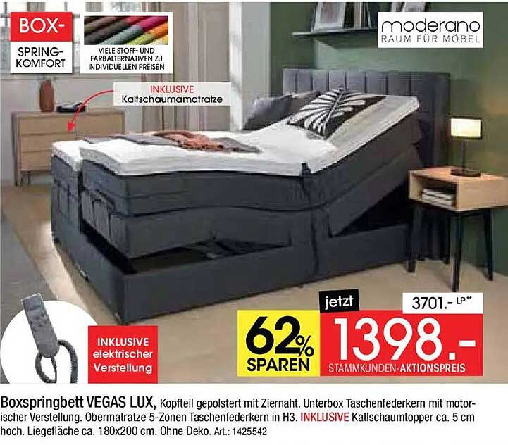 Boxspringbett VEGAS LUX