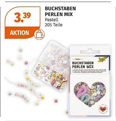 BUCHSTABEN PERLEN MIX Pastell 205 Teile