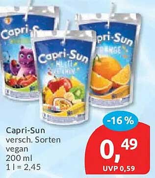 Capri-Sun versch. Sorten vegan 200 ml