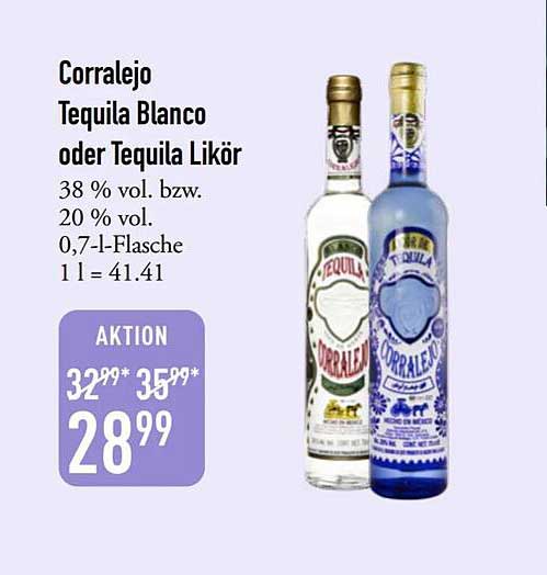 Corralejo Tequila Blanco oder Tequila Likör