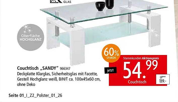 Couchtisch „SANDY“
