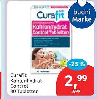 Curafit Kohlenhydrat Control 30 Tabletten