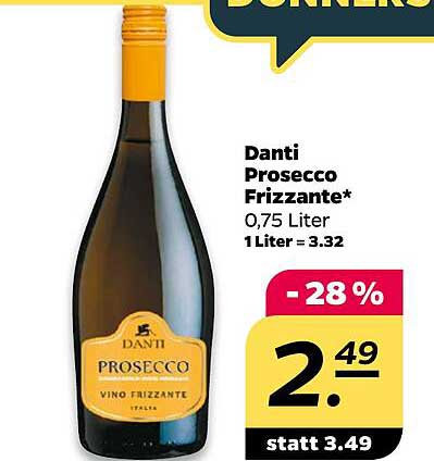 Danti Prosecco Frizzante* 0,75 Liter
