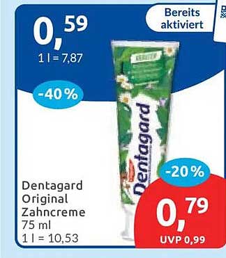 Dentagard Original Zahncreme 75 ml