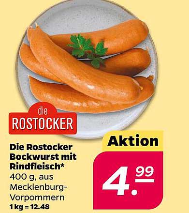 Die Rostocker Bockwurst mit Rindfleisch*