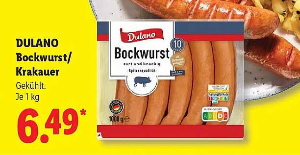 DULANO Bockwurst/Krakauer