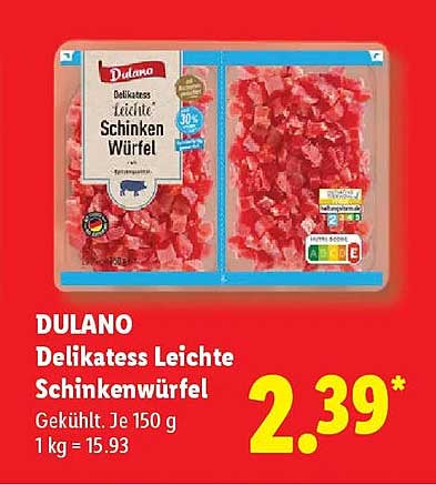 DULANO Delikatess Leichte Schinkenwürfel