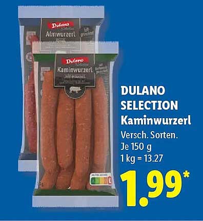 DULANO SELECTION Kaminwurzerl Versch. Sorten. Je 150 g 1 kg = 13.27