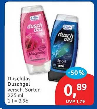 Duschdas Duschgel versch. Sorten 225 ml