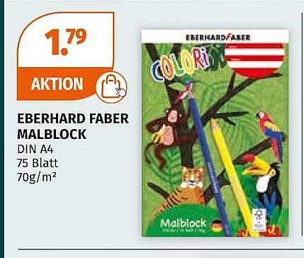 EBERHARD FABER MALBLOCK DIN A4 75 Blatt 70g/m²