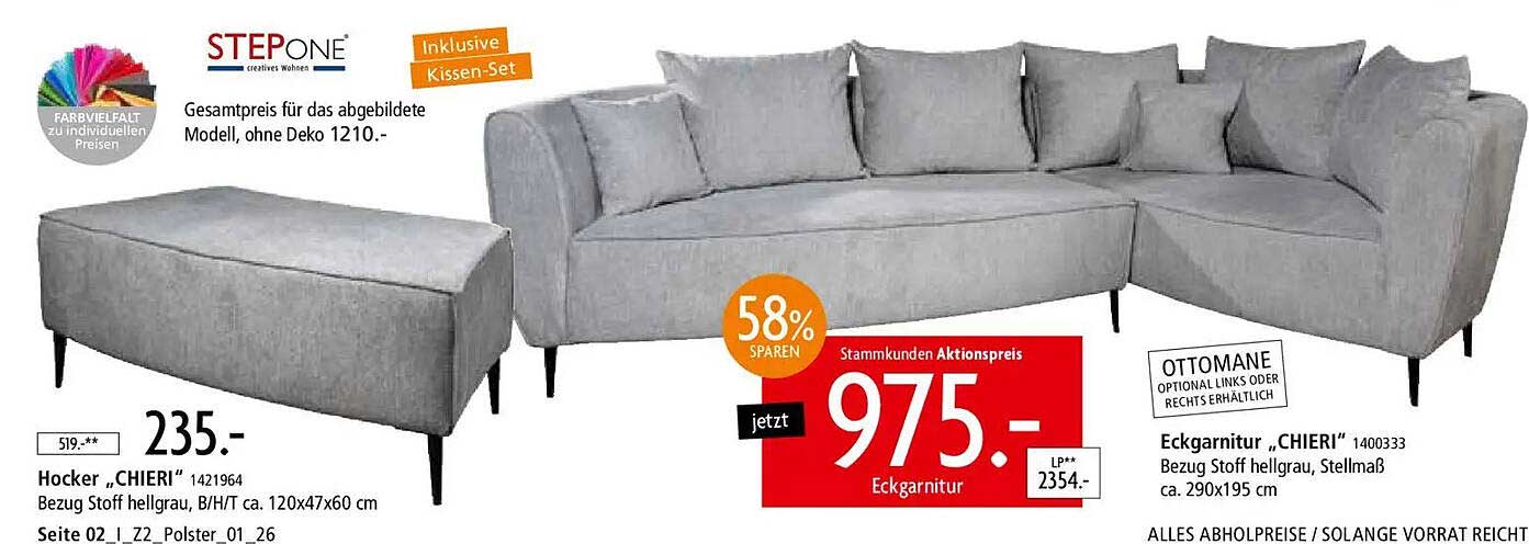Eckgarnitur „CHIERI“