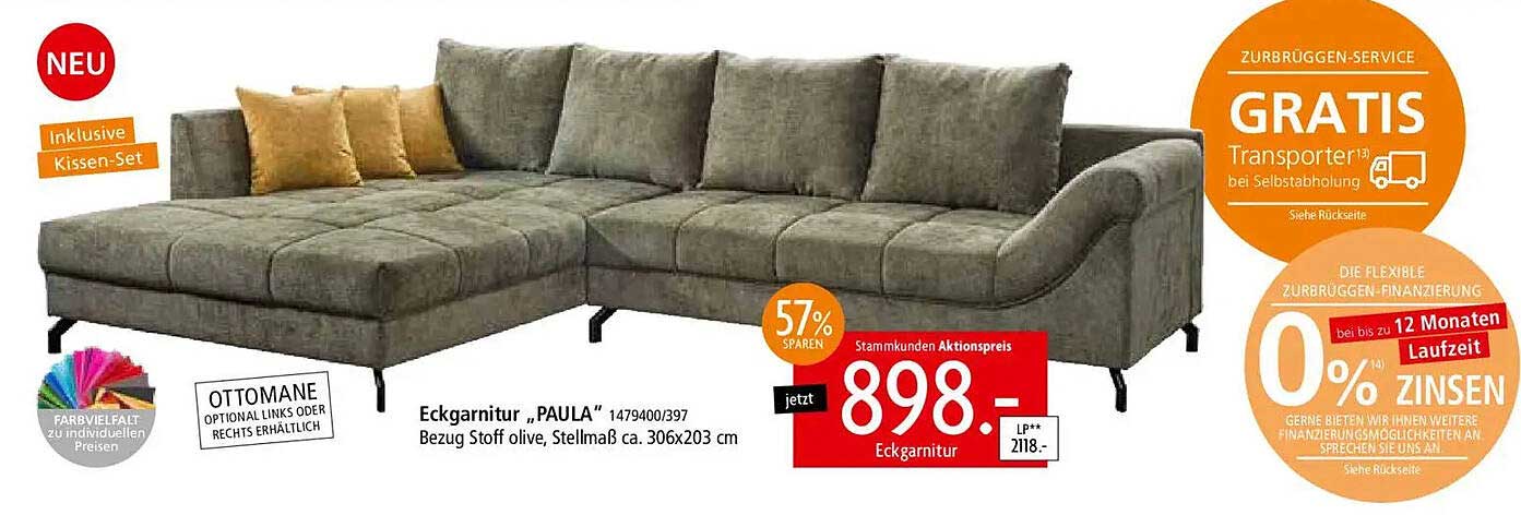 Eckgarnitur „PAULA“