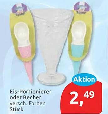 Eis-Portionierer oder Becher versch. Farben Stück