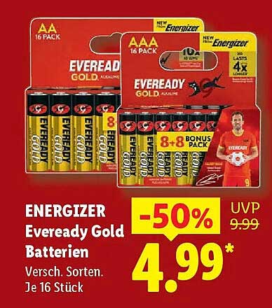 ENERGIZER Eveready Gold Batterien
