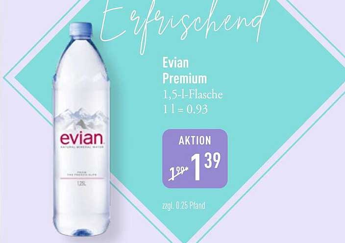 Evian Premium 1,5-l-Flasche