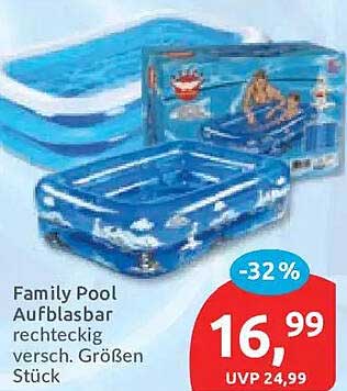 Family Pool Aufblasbar rechteckig versch. Größen Stück